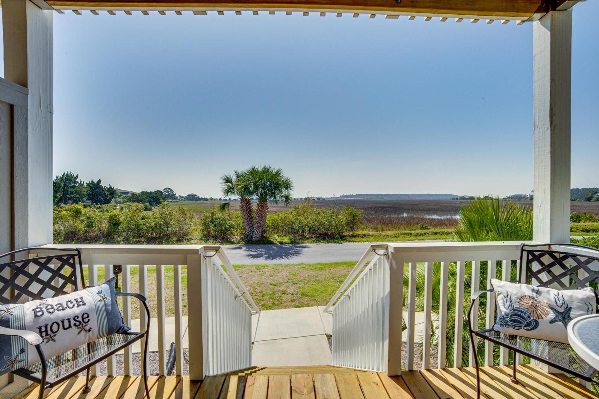Harbor Island Condo With Deck - Steps To Beach! Oceanmarsh Subdivision Bagian luar foto