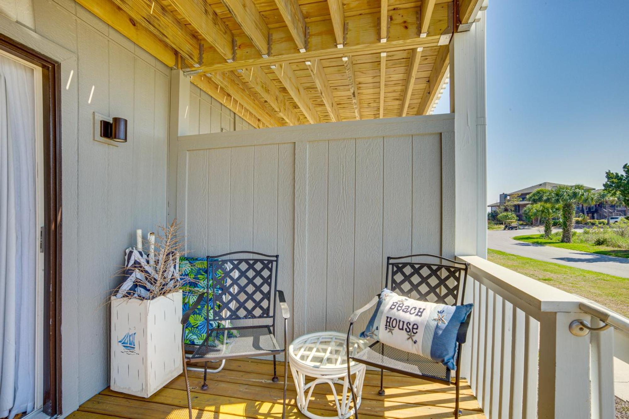 Harbor Island Condo With Deck - Steps To Beach! Oceanmarsh Subdivision Bagian luar foto
